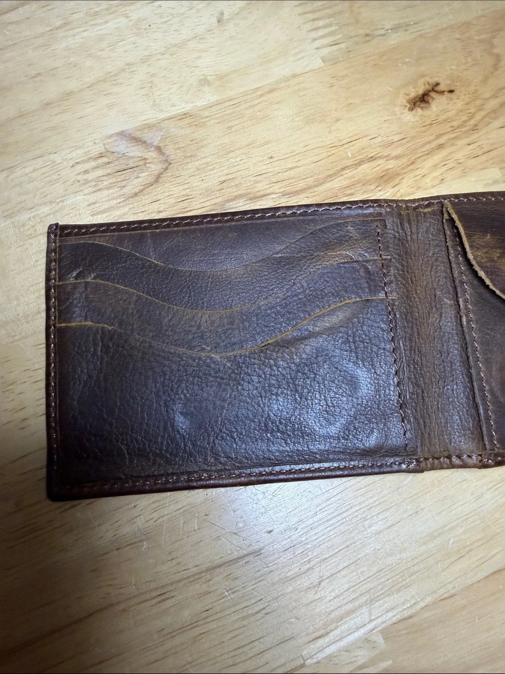 J. Crew Dark Brown Leather Bifold Card Holder